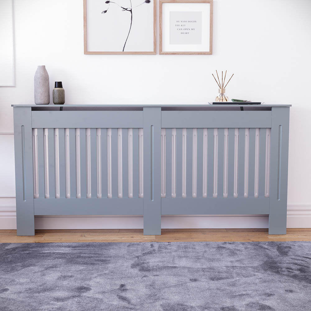 VIDA DESIGNS Chelsea Grey Extra Large Radiator Cover Image 5