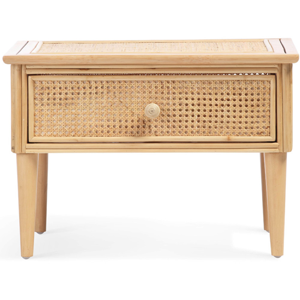 Desser Chester Single Drawer Natural Rattan Coffee Table Image 4