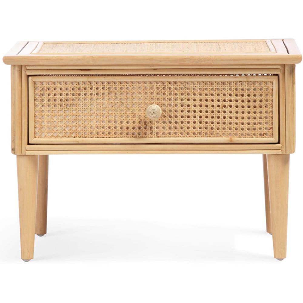 Desser Chester Single Drawer Natural Rattan Coffee Table Image 4