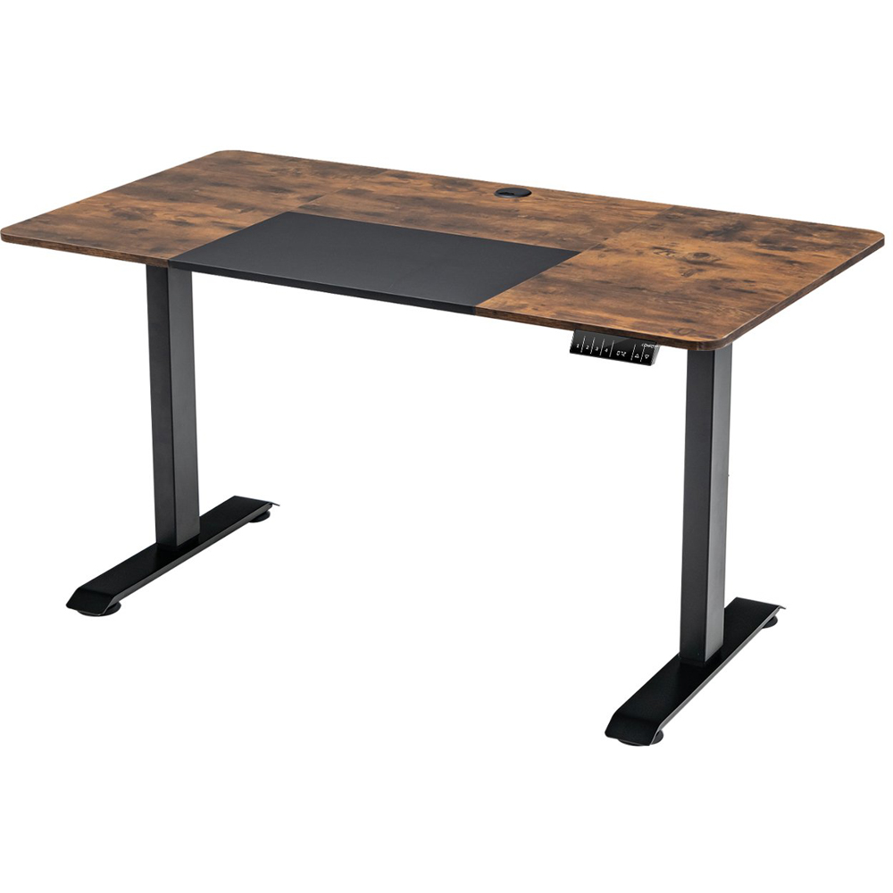 Costway Electric Height Adjustable Standing Desk Rustic Brown Image 2
