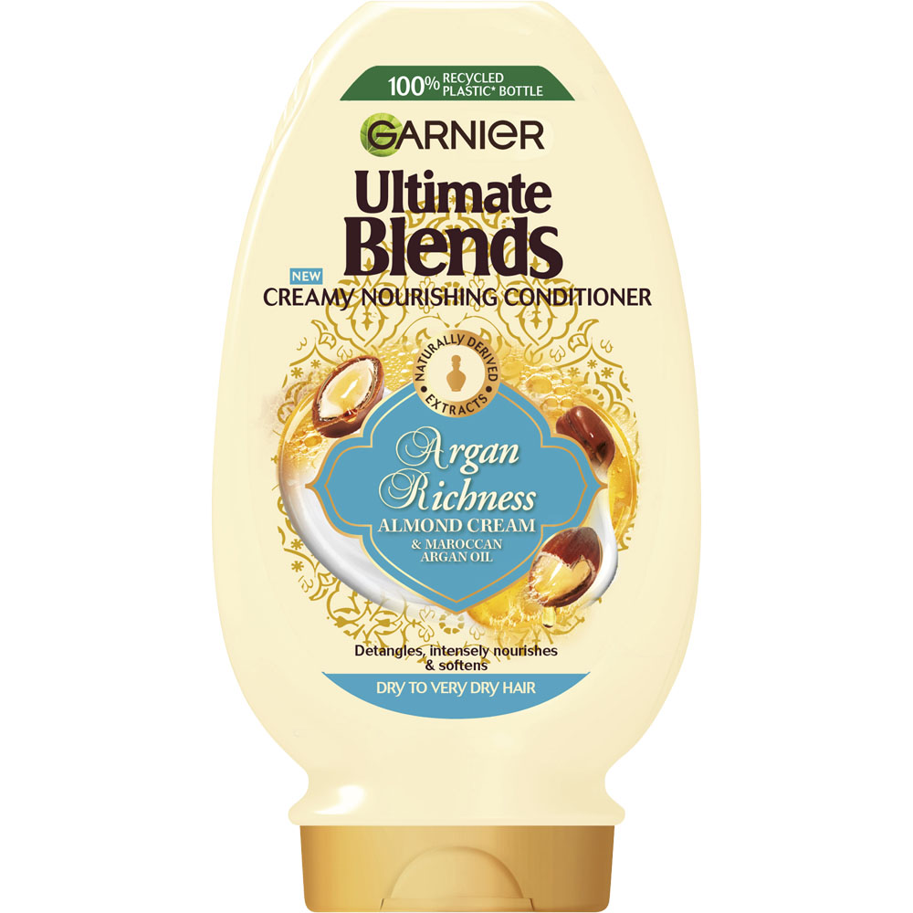 Garnier Ultimate Blends Argan Oil and Almond Cream Dry Hair Conditioner 400ml Image 1