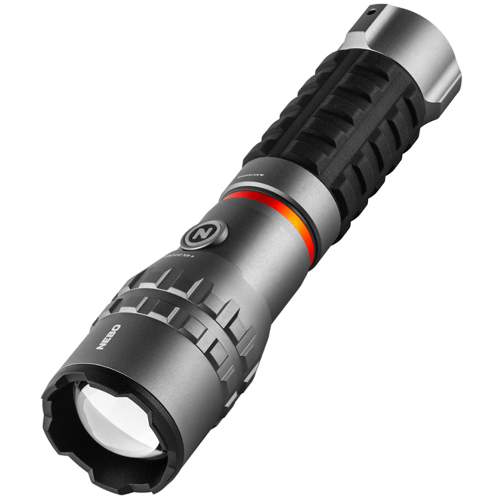 Nebo Slyde King 4K 4000 Lumens Rechargeable Flashlight with Side-to-Reveal COB Work Light Image 1