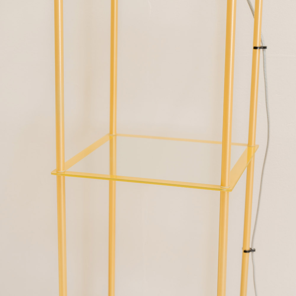 ValueLights Gobie 4 Shelf Gold Metal Frame Glass LED Floor Lamp Image 5