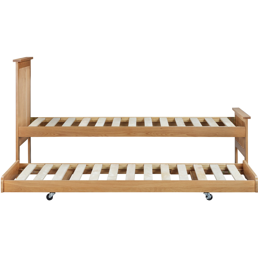 Maeve Single Natural Oak Guest Bed and Trundle Image 5