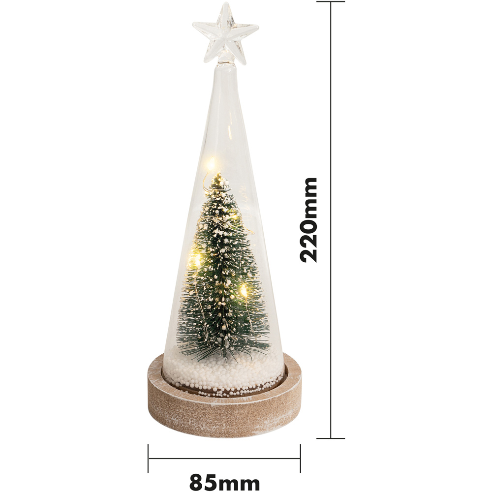 St Helens Festive Light Up Glass Enclosed Christmas Tree Scene Decoration Image 4