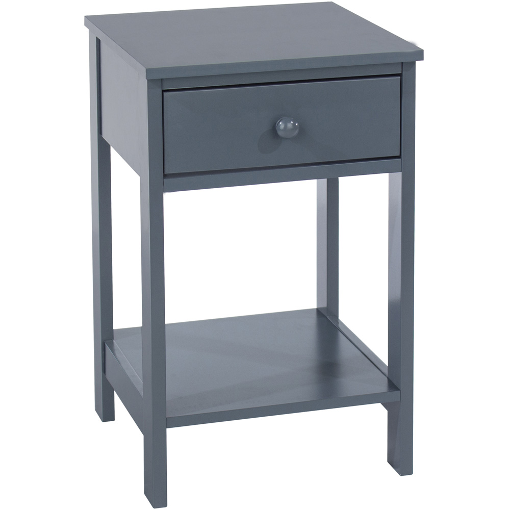 Shaker Single Drawer Midnight Blue Petite Bedside Table Image 3