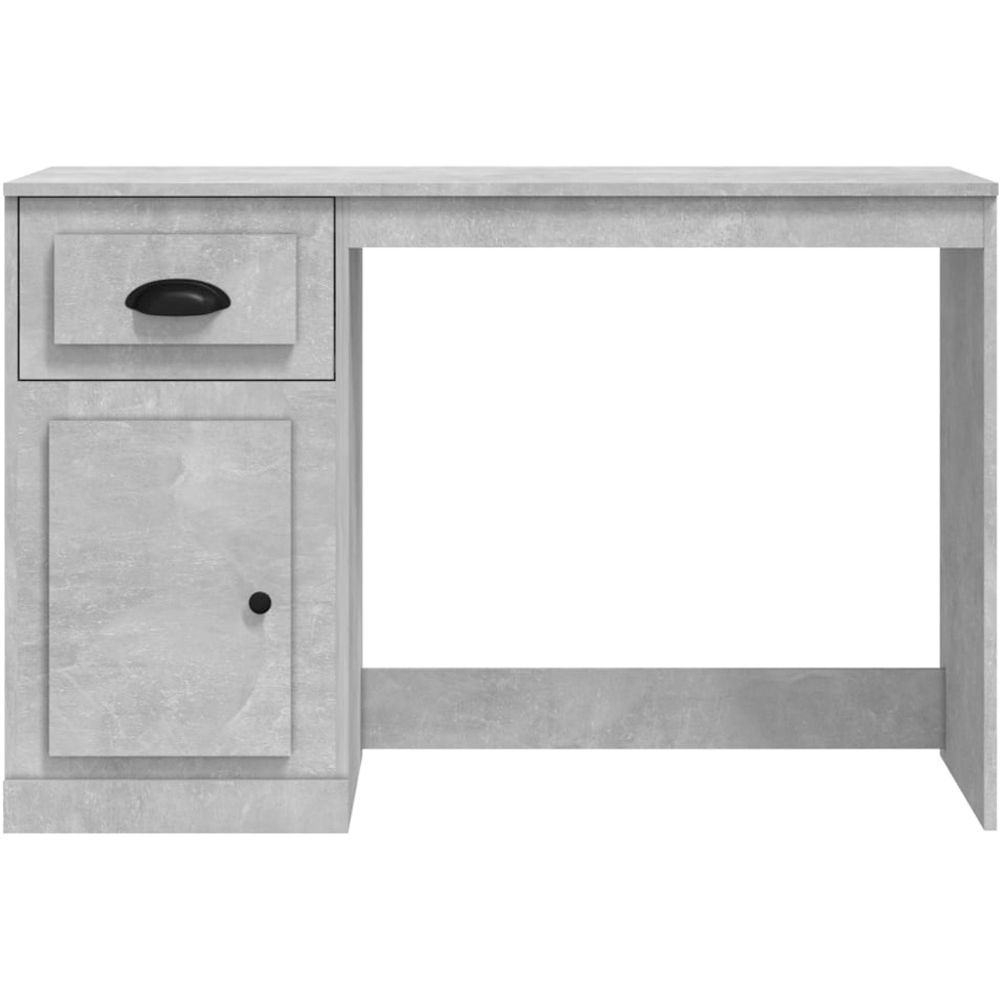 vidaXL Single Door Single Drawer Study Desk Concrete Grey Image 5