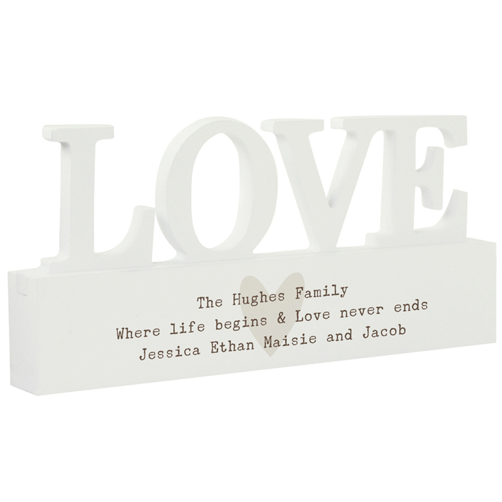 Personalised Memento Personalised Free Text Heart Wooden Love Ornament Image 1