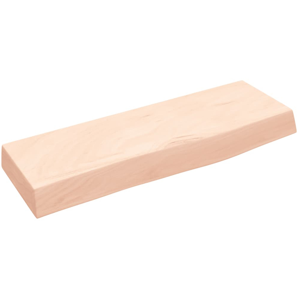vidaXL 60 x 20 x 6cm Untreated Solid Wood Oak Wall Shelf Image 1