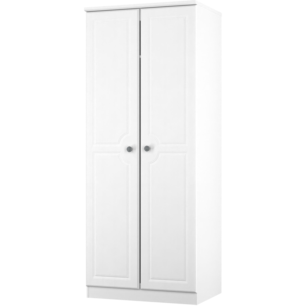 Crowndale Pembroke 2 Door Matt White Wardrobe Ready Assembled Image 3