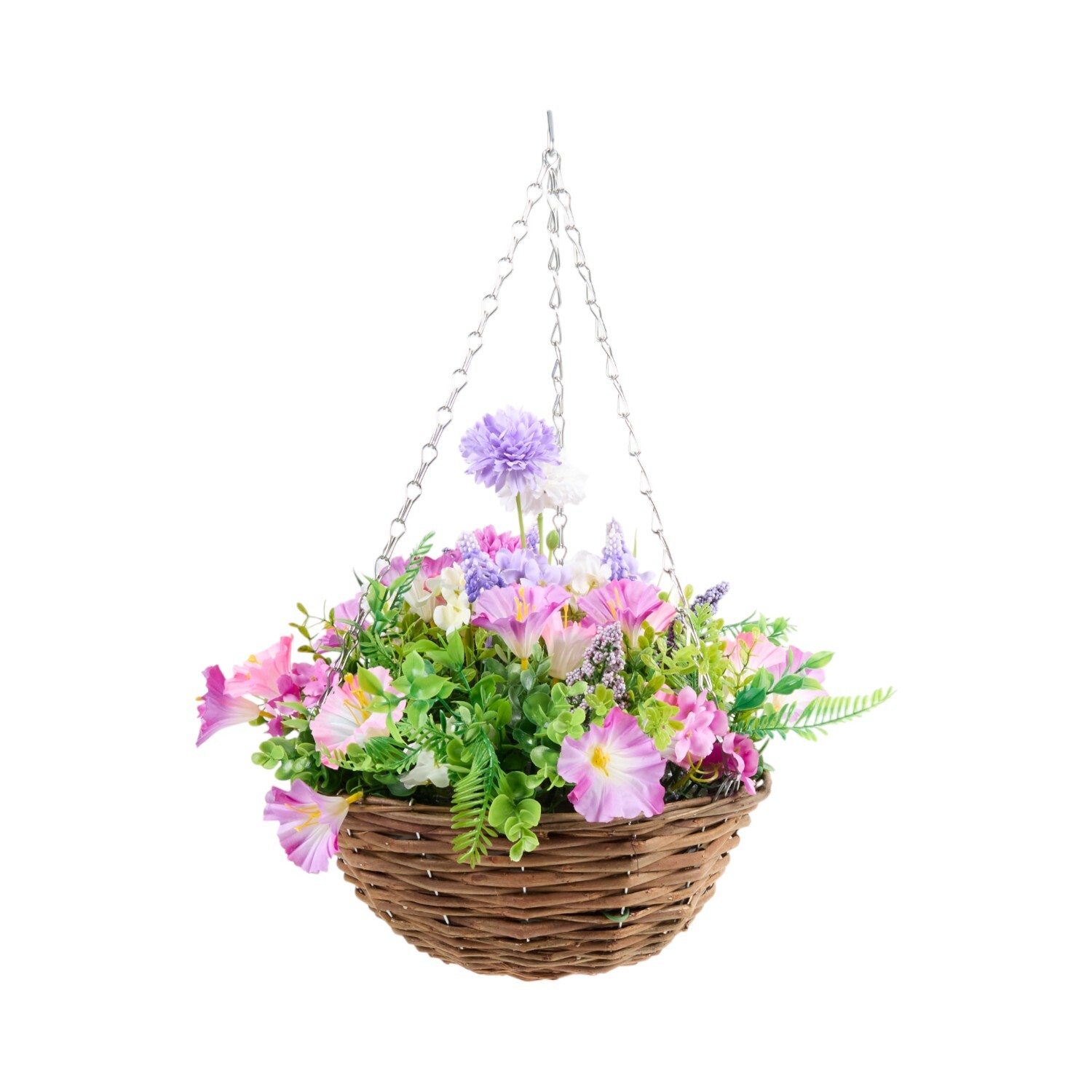 Meadow Hanging Artificial Flower Basket Image 4