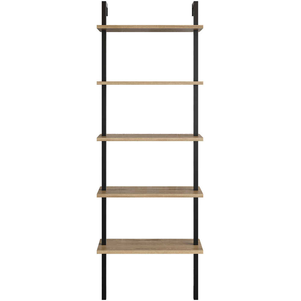 Decorotika Piante 5 Shelf Black and Oud Bookshelf Image 2