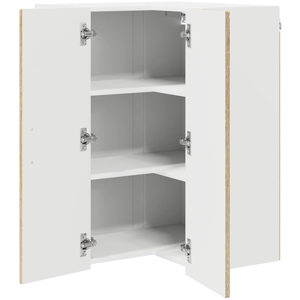 vidaXL 2 Door Sonoma Oak Kitchen Wall Corner Cabinet Image 5