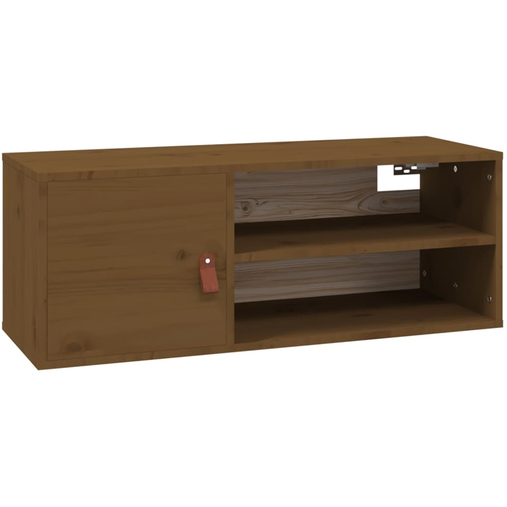 vidaXL Single Door 2 Shelf Brown Wall Cabinet 2 Pack Image 3