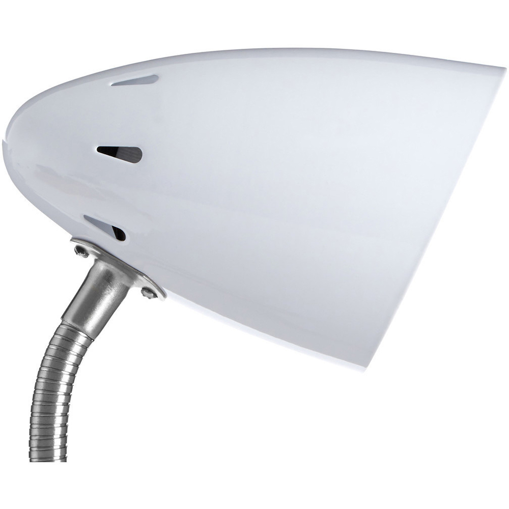Premier Housewares White Gloss Desk Lamp Image 5