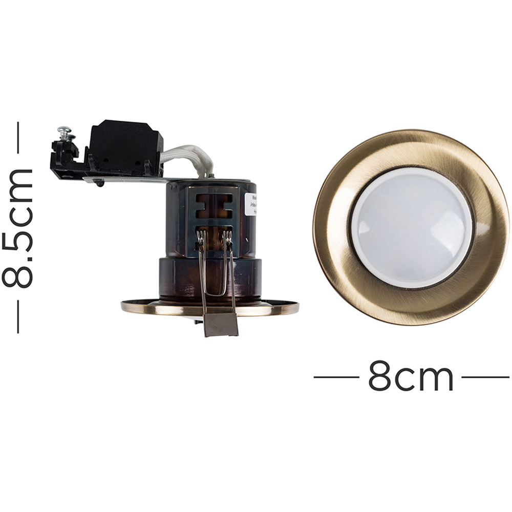 ValueLights Antique Brass Cool White LED Ceiling Downlight 4 Pack Image 4