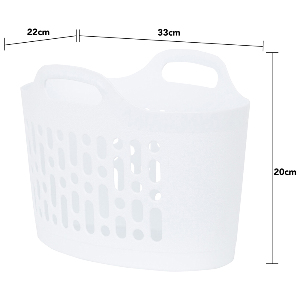 Wham 4 Piece Plastic Flexi Basket Set Ice White 2 x 8L/2 x 50L Image 6