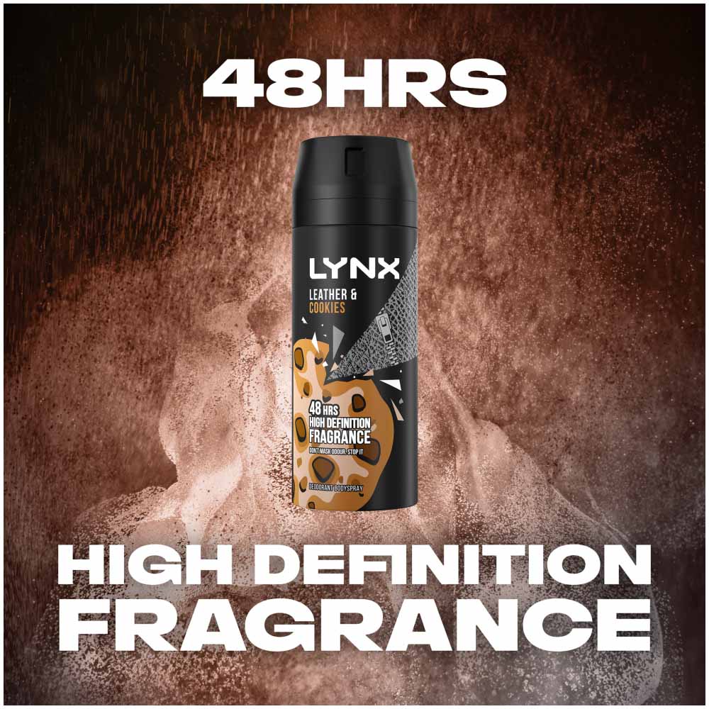 Lynx Body Spray Leather and Cookies 150ml Image 7