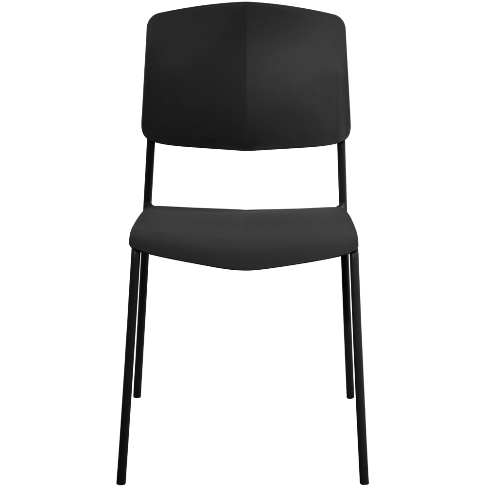Core Products Academy Set of 2 Black Plastic Kitchen Chair Image 7