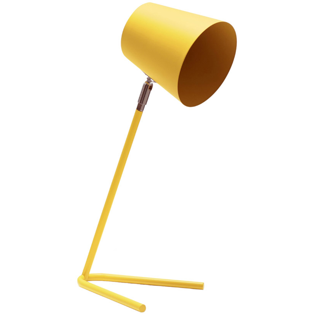 ValueLights Lark Mustard Yellow Metal Reading LED Table Lamp Wilko