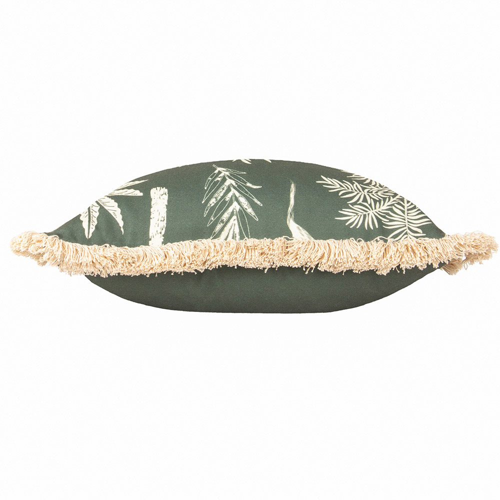 Paoletti Colonial Forest Palm Fringed Cushion Image 4