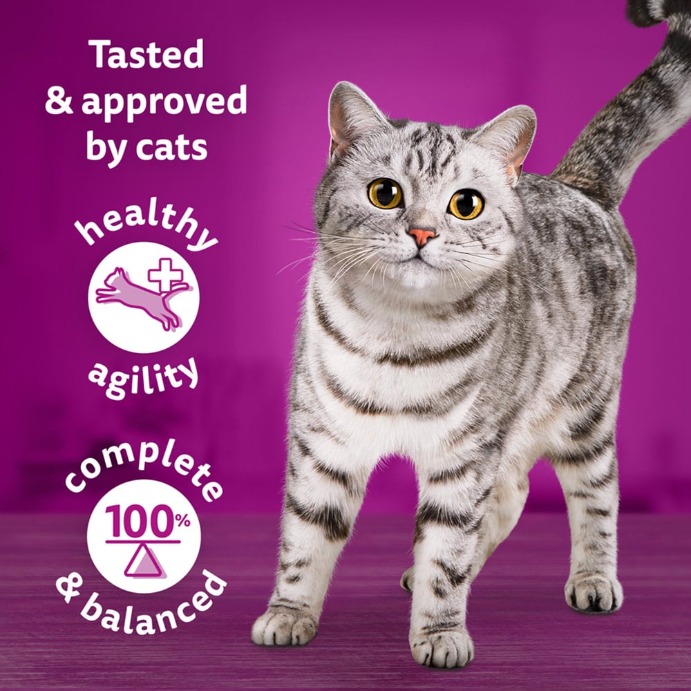 Whiskas Tasty Mix Veg in Gravy Adult Cat Wet Food Pouches 85g Case of 4 x 12 Pack Image 7