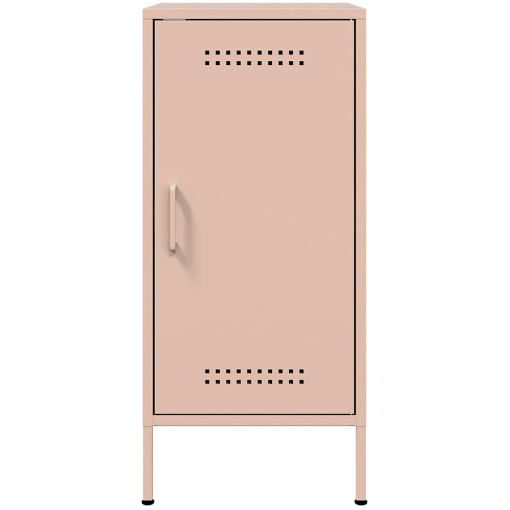 vidaXL Single Door Pink Metal Sideboard Set of 2 Image 3