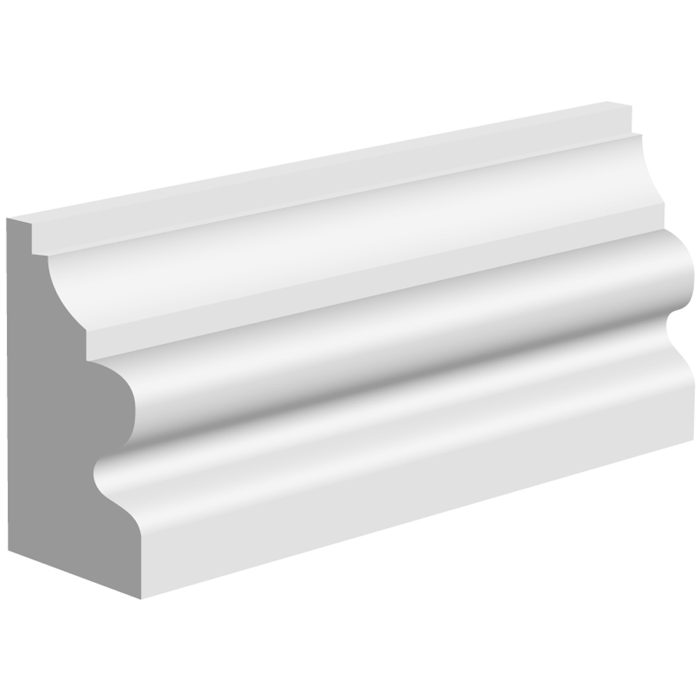 National Skirting White Venice Primed Dado Rail 18mm 50 x 3040mm Image 1