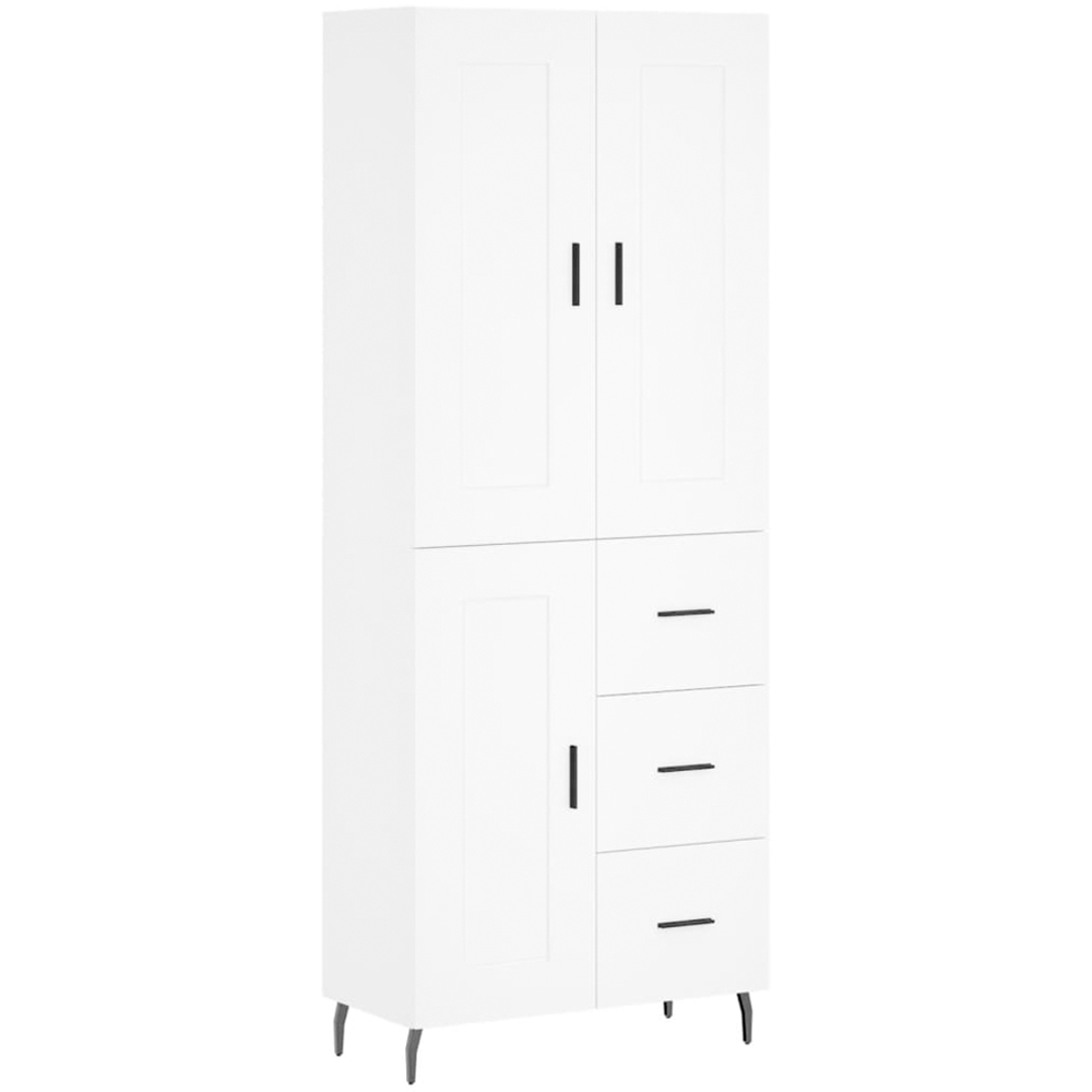 vidaXL 3 Door 3 Drawer White Highboard Image 2