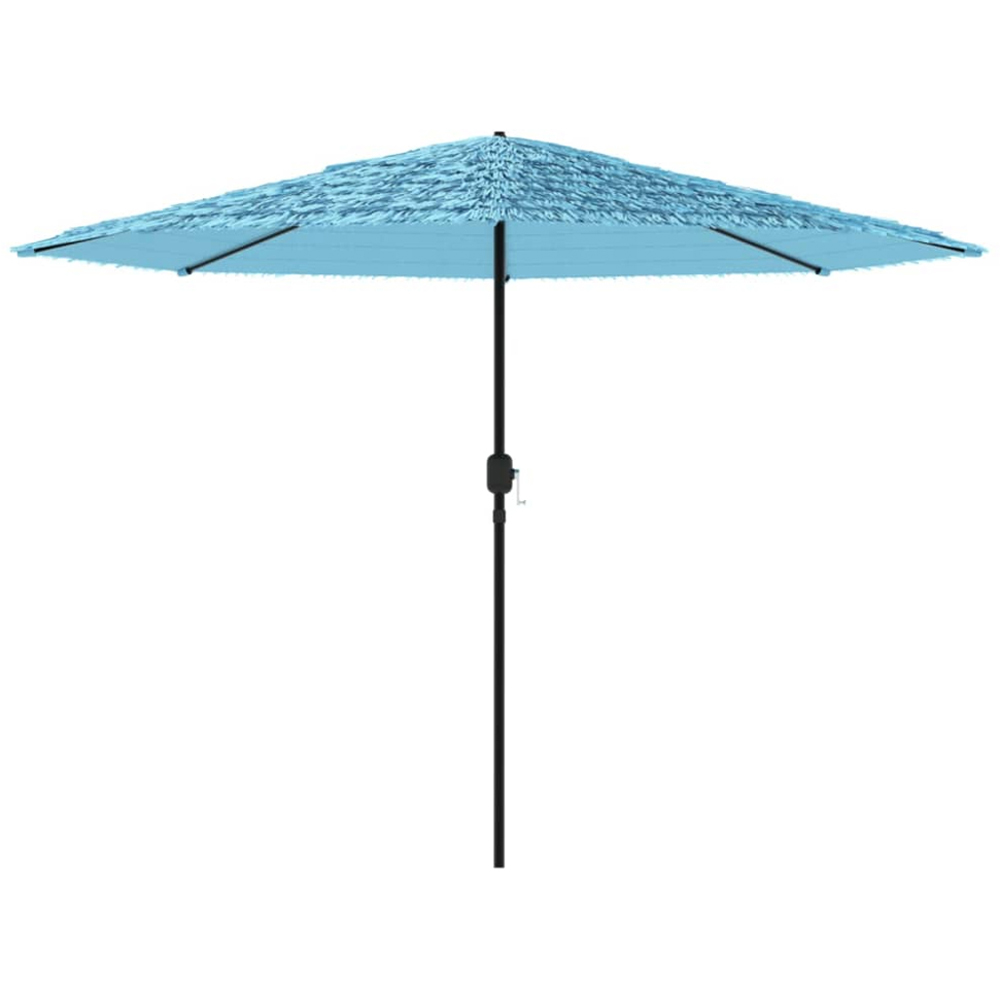 vidaXL Blue Straw Top Garden Parasol with Steel Pole 3.8m Image 3