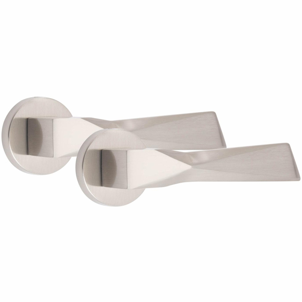 Golden Grace Modern Aura Satin Nickel Premium Door Handles Image 1