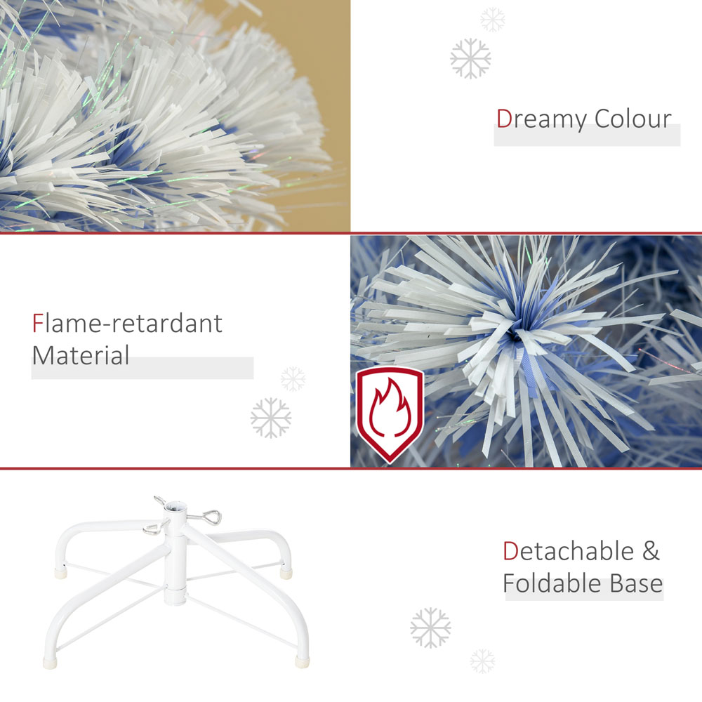 Everglow Fibre Optic LED Blue Artificial Christmas Tree 5ft Image 5