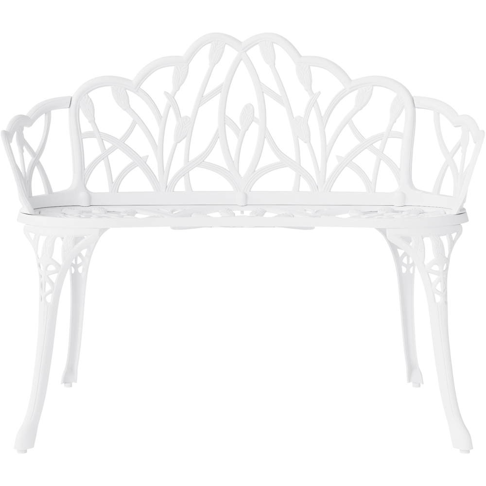 Charles Bentley Cast Aluminium Tulip Bench Image 3