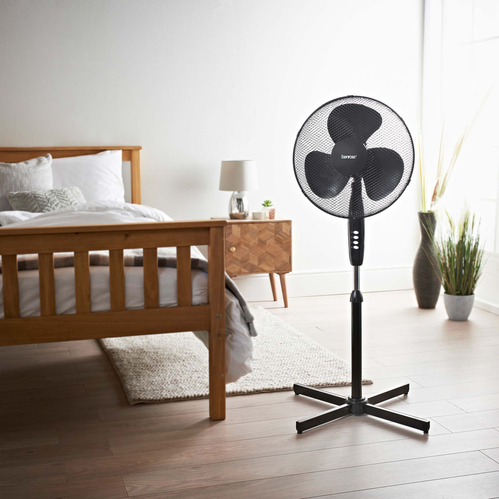 Benross Black Pedestal Fan 16 inch Image 6
