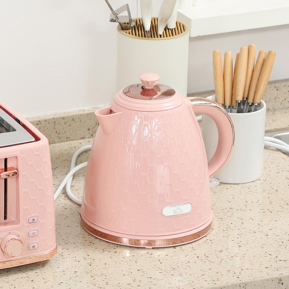 HOMCOM Blue 800-180V70BU 1.7L Kettle and 4 Slice Toaster Set Image 4