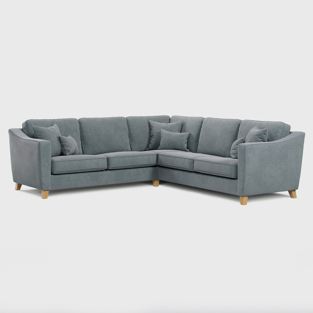 Marlon 4 Seater City Denim Corner Sofa Image 2