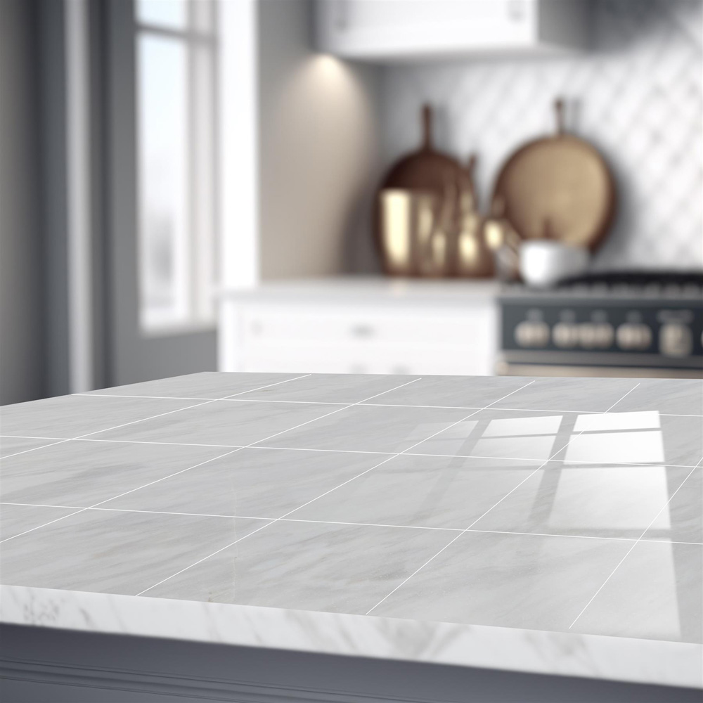 Walplus Light Grey Marble Stone Tile Sticker 12 Pack Image 4