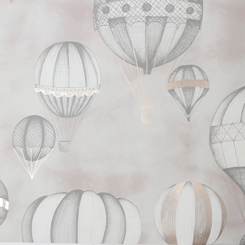 Sublime Balloon Fiesta Grey Rose Gold Wallpaper Image 3