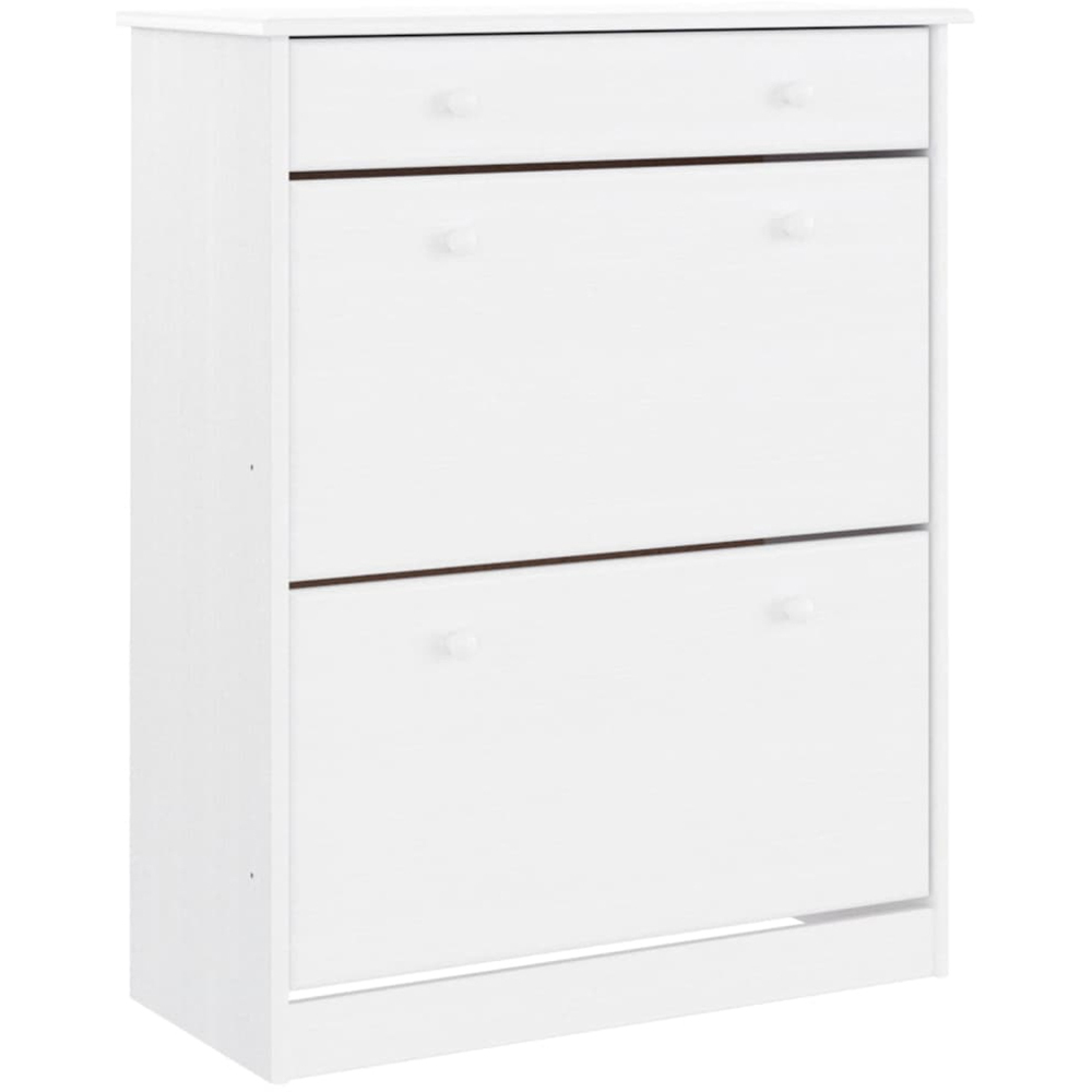 vidaXL 4 Door Single Drawer 3 Shelf Solid Pine Wood Highboard 2 Piece Image 9