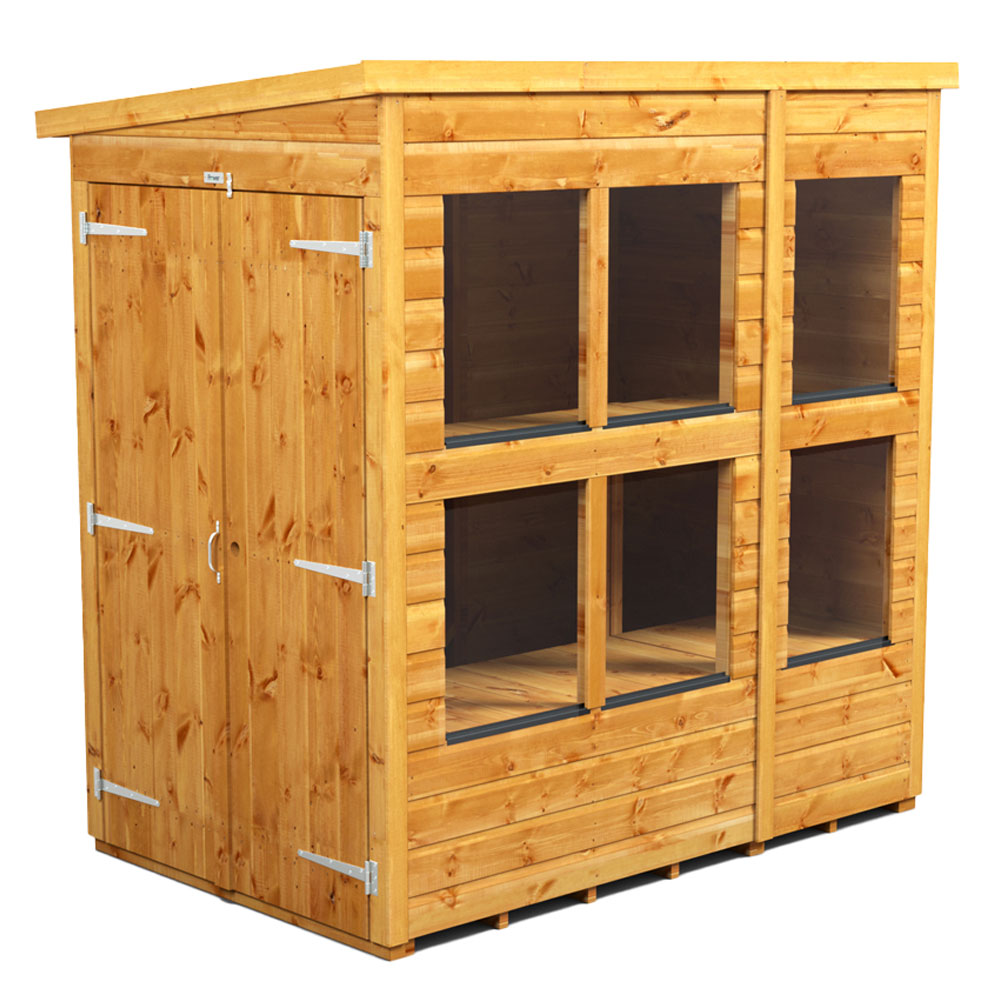 Power 6 x 4ft Pent Double Door Potting Shed Image 1