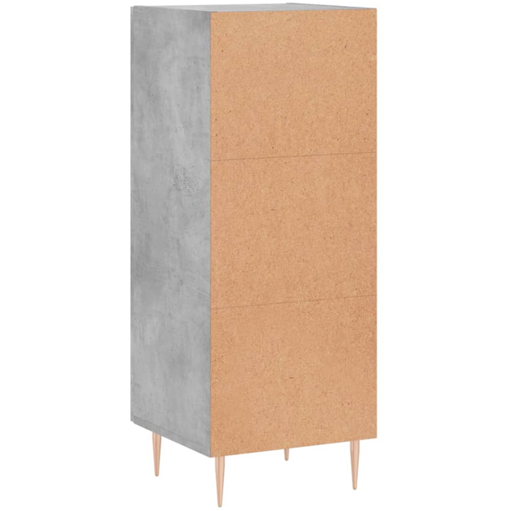vidaXL Single Glass Door Concrete Grey Wooden Sideboard Image 8