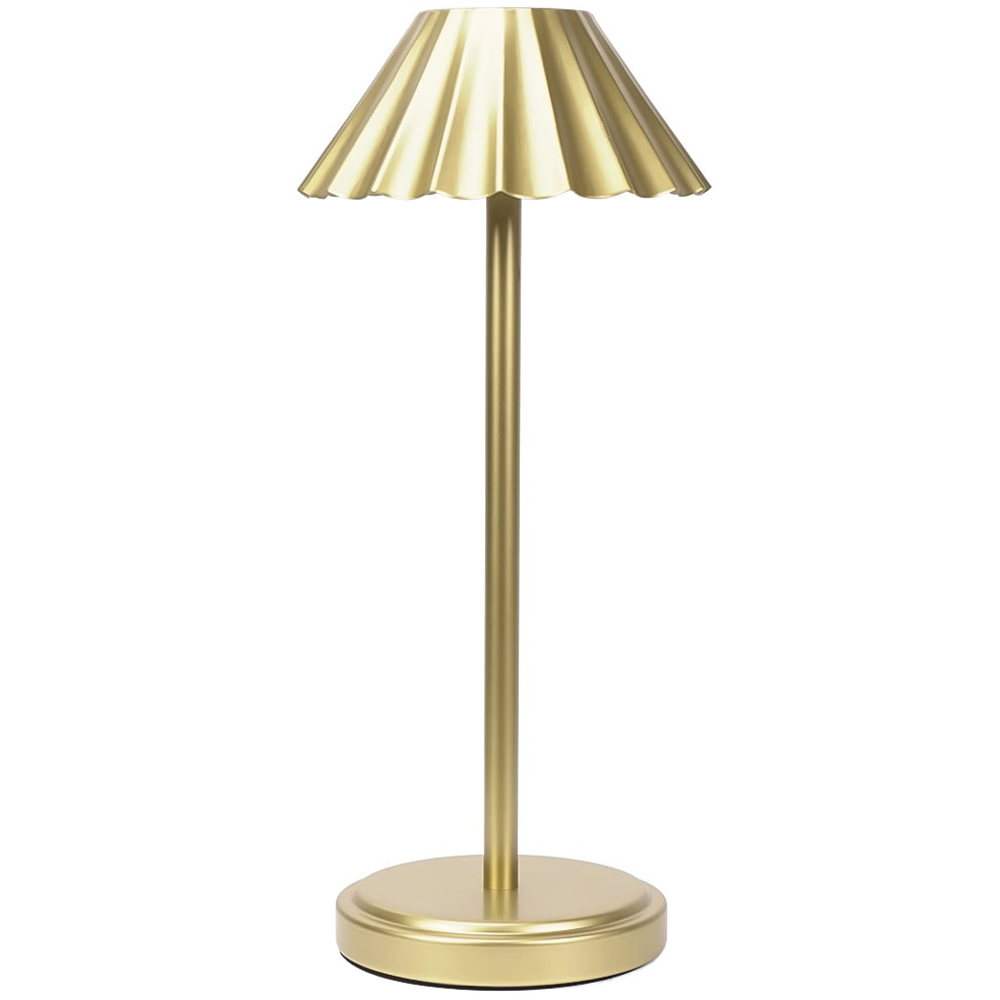 ValueLights Avery Gold Rechargeable LED Portable Table Lamp Image 1