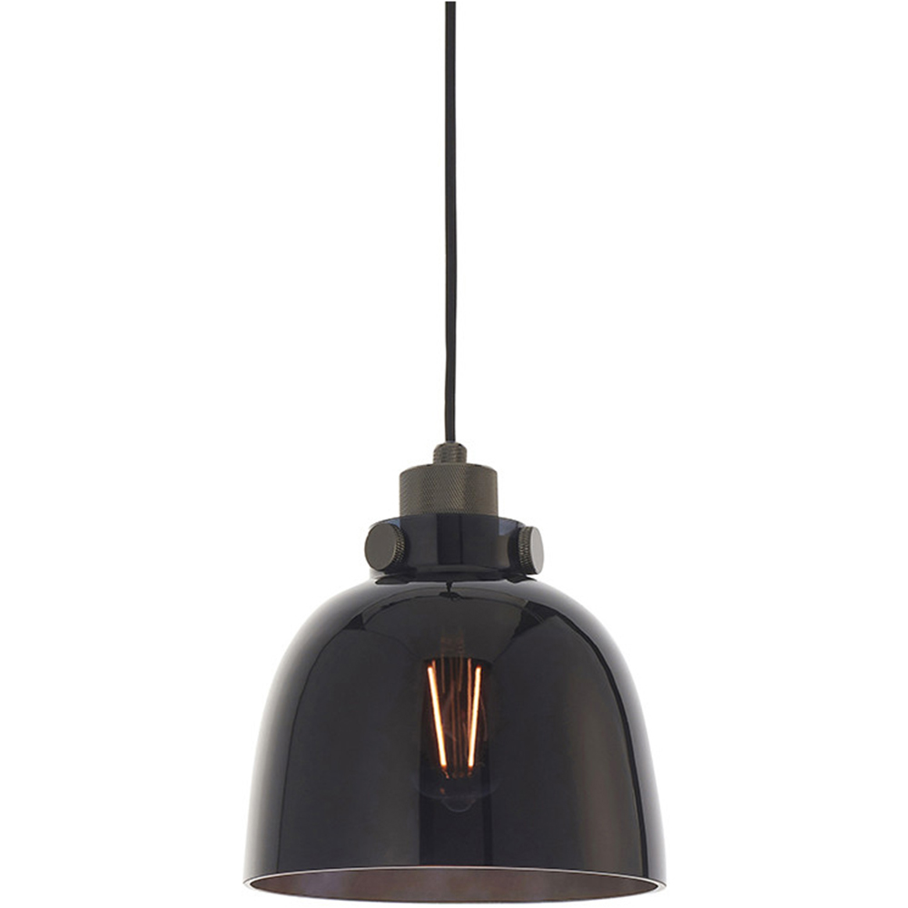 Merano Alessandria Black Chrome Glass Pendant Light Image 4