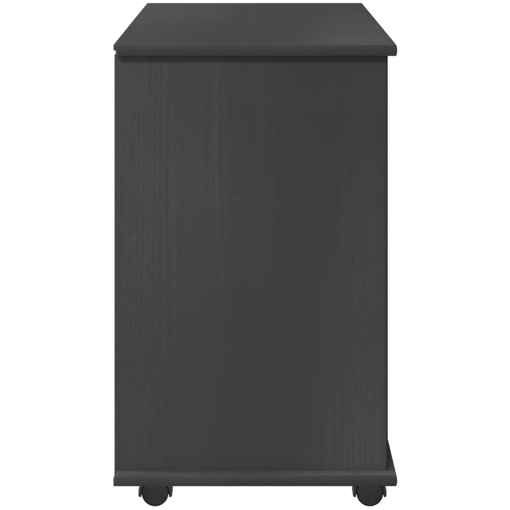 vidaXL Single Door 2 Drawer 2 Shelf Grey Rolling Storage Cabinet Image 5