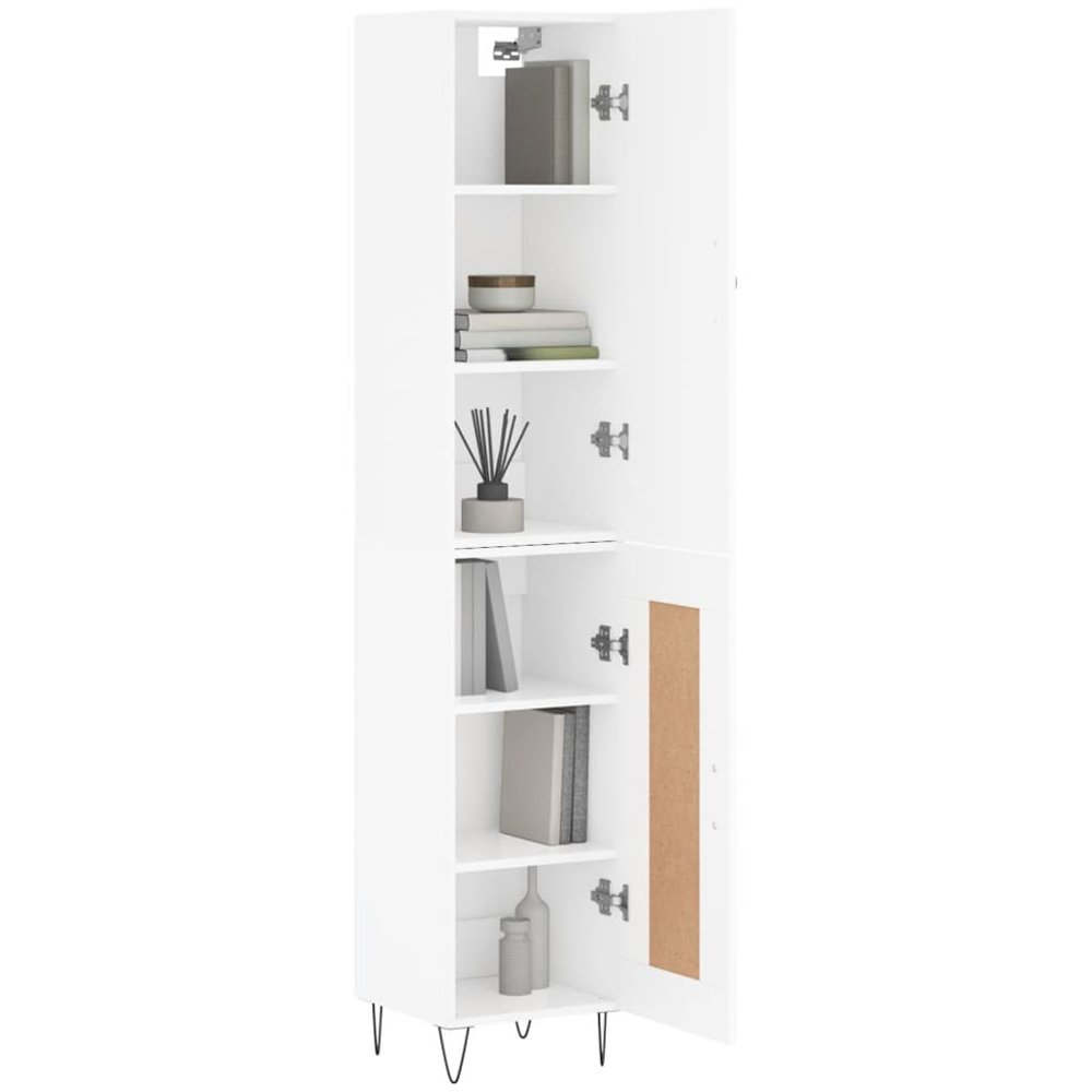 vidaXL 2 Door White Highboard Image 3