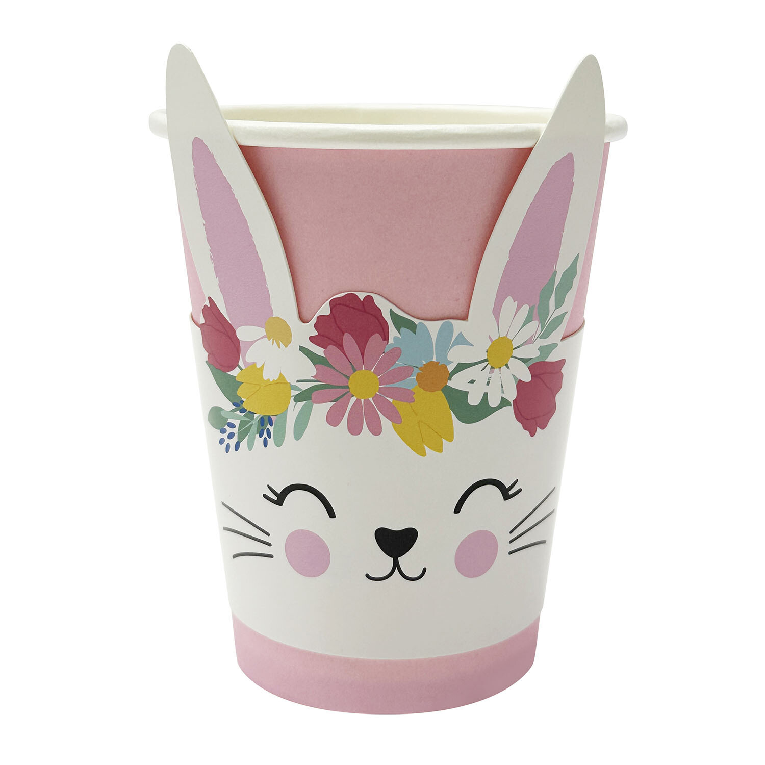 Pack of 6 Flower Bunny Shaped Cups - Multicolour Image