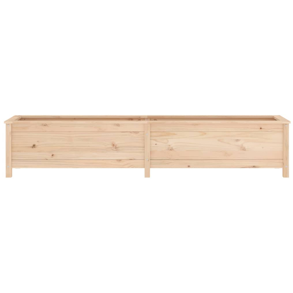 vidaXL Brown Pine Wood Raised Garden Bed 39 x 40 x 199.5cm Image 4