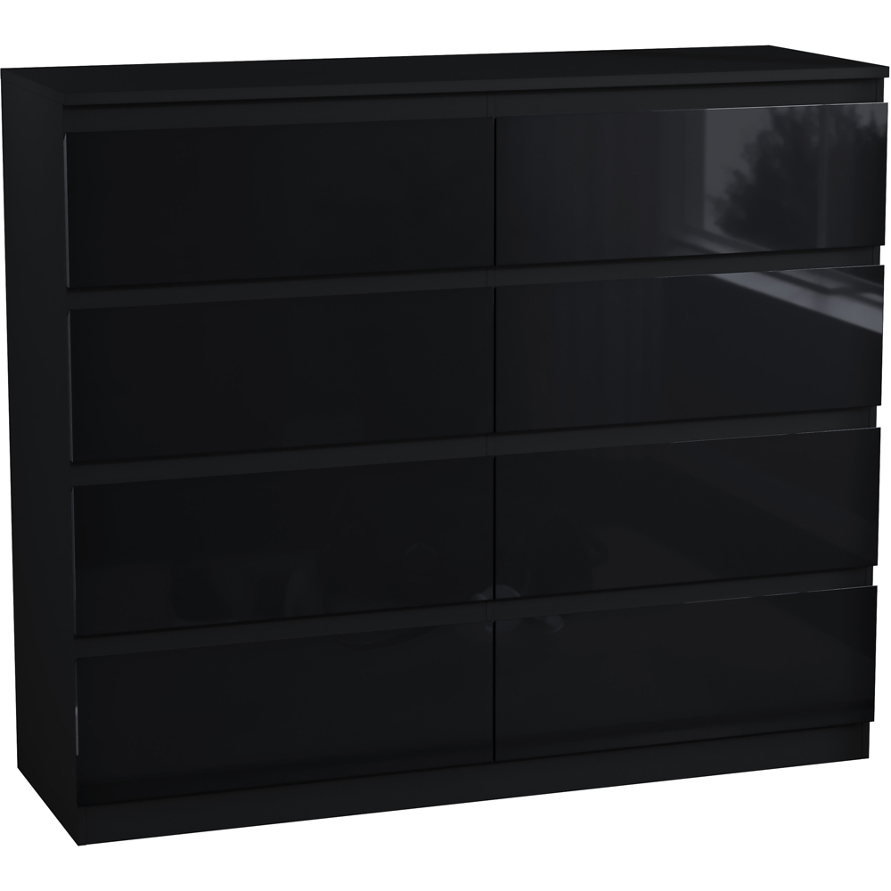 VIDA DESIGNS Glinton 8 Drawer Black Chest of Drawers Image 2