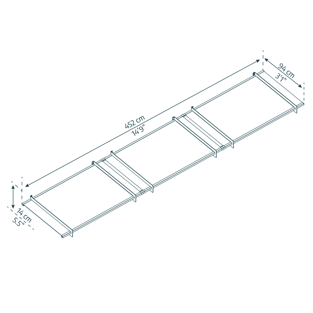 Palram Canopia Nancy 4500 Grey Clear Door Canopy 4.7 x 0.9m Image 5