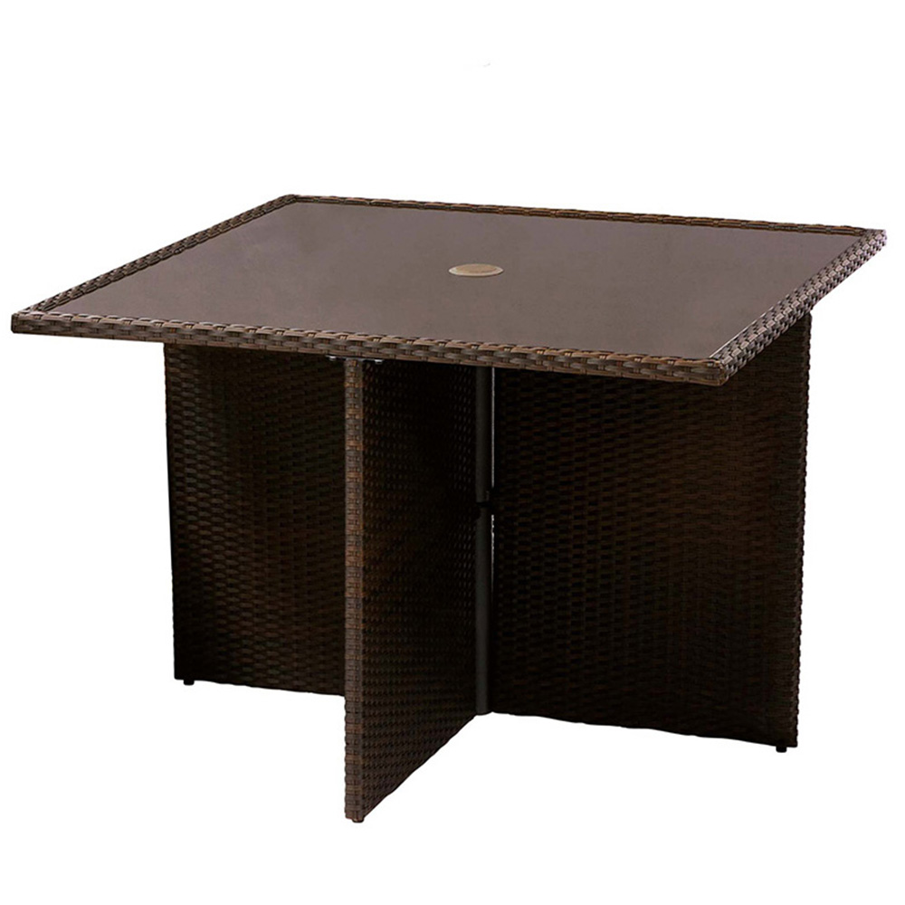 Royalcraft Nevada 4 Seater Cube Dining Set Brown Image 6